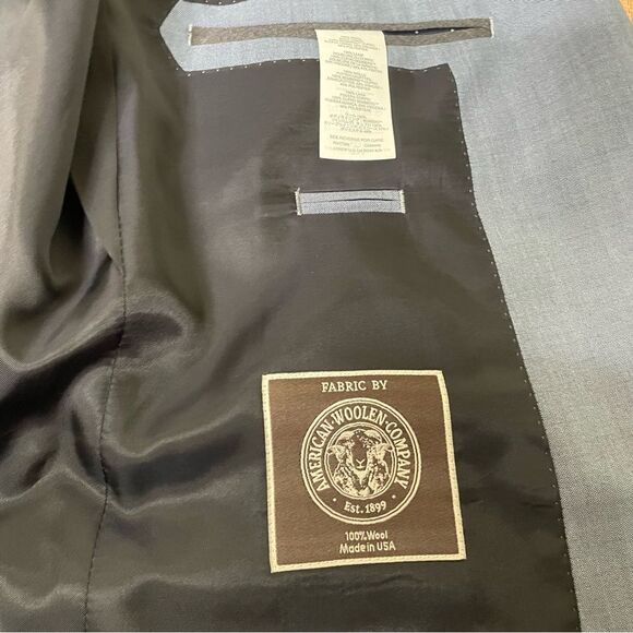 J Crew Ludlow Blazer Sport Coat Men’s Blazer 44L Blue American Woolens 2 Btn - Picture 9 of 14